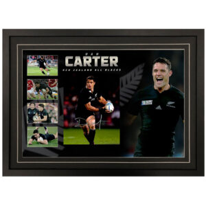 Rugby Union - Dan Carter All-Blacks Signed & Framed 8x10 Photo Display
