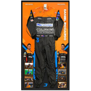 DANIEL RICCIARDO McLaren F1 Team Signed & Framed Full Size Formula One Race Suit