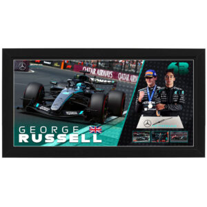 Formula 1 - George Russell Mercedes Signed & Framed Nameplate