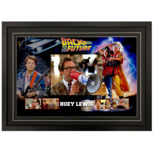 Back to the Future - Huey Lewis Signed & Framed 8x10 Photo Display