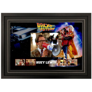 Back to the Future - Huey Lewis Signed & Framed 8x10 Photo Display