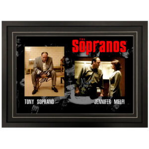 The Sopranos - James Gandolfini & Lorraine Bracco Signed & Framed 8x10 Photo Display