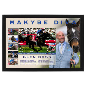 Glen Boss - Makybe Diva Signed & Framed 8x10 Print Display