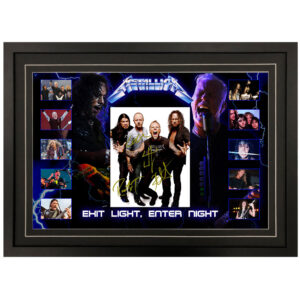 Metallica - "Exit Light, Enter Night" Band Signed & Framed 8x10 Photo Display