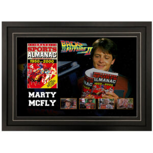 Michael J Fox - "Back To The Future: Part Two" Signed & Framed Sports Almanac