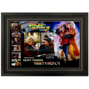 Back To The Future - Michael J Fox & Thomas F Wilson Signed 8x10 Photo Display