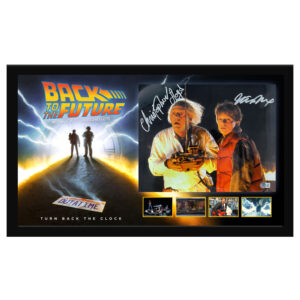 Michael J. Fox & Christopher Lloyd - "Back to the Future" Signed & Framed Display (Beckett)