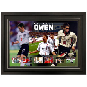 Michael Owen - England FC Signed & Framed 8x10 Photo Display