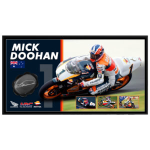 Moto GP - Mick Doohan Signed & Framed Knee Slider