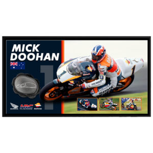 Moto GP - Mick Doohan Signed & Framed Knee Slider