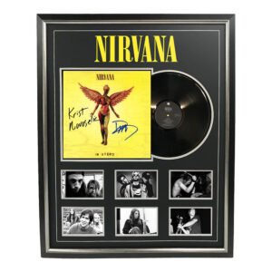 Nirvana - Dave Grohl & Krist Novoselic In Utero Signed & Framed Album Cover