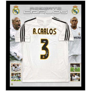 Soccer – Roberto Carlos Signed & Framed Real Madrid Jersey (Beckett)
