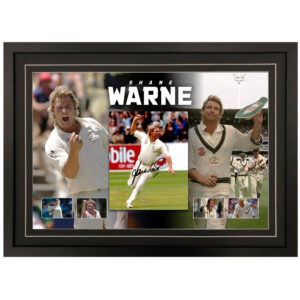Cricket - Shane Warne Signed & Framed 8x10 Photo Display