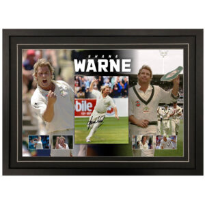 Cricket - Shane Warne Signed & Framed 8x10 Photo Display