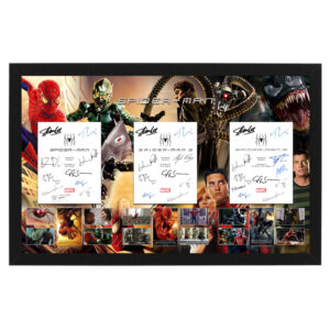 Cast Signed & Framed "Spiderman Trilogy" Movie Script Cover