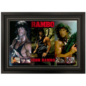 Sylvester Stallone- Rambo Signed and Framed Photo Display