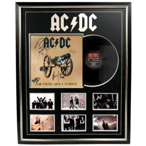 Music - ACDC - For Those About To Rock Signed & Framed Album