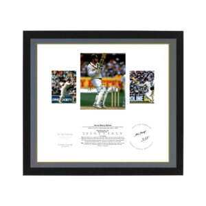 Cricket - Allan Border "At The Crease" Signed & Framed Lithograph