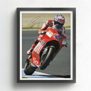 Casey Stoner - Moto GP Signed & Framed Canvas