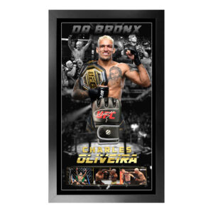 UFC - Charles Oliveira Signed & Framed UFC Glove (Beckett)