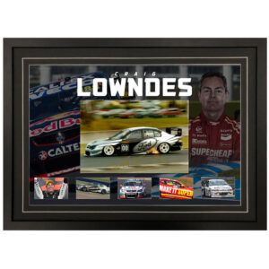 V8 Supercars - Craig Lowndes Signed & Framed 8x12 Photo Display