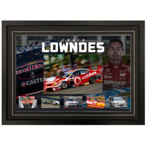 V8 Supercars - Craig Lowndes Signed & Framed 8x12 Photo Display