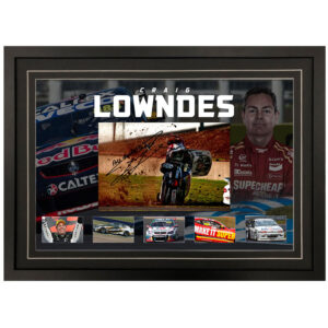 V8 Supercars - Craig Lowndes Signed & Framed 8x12 Photo Display