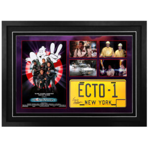 GHOSTBUSTERS 2 – Ernie Hudson Signed & Framed License Plate Display