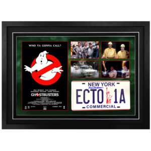 GHOSTBUSTERS – Ernie Hudson Signed & Framed License Plate Display
