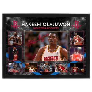 Basketball - Hakeem Olajuwon Houston Rockets Framed Large Photo Collage