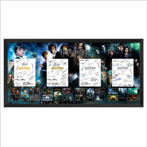 Cast Signed & Framed "Harry Potter" Years 1 to 4 Movie Script Cover