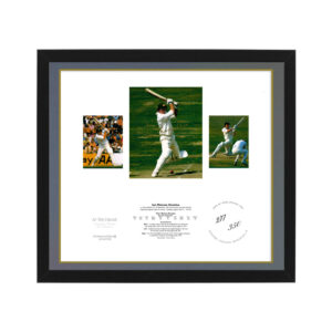 Cricket - Ian Chapell "At The Crease" Signed & Framed Lithograph (Copy)