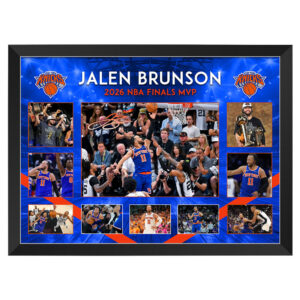 Basketball - Jalen Brunson New York Knicks NBA FINALS MVP Framed Large Photo Collage