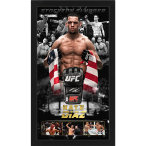 UFC - Nate Diaz Signed & Framed UFC Glove (PSA)