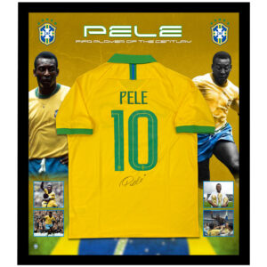 Soccer - Pele Signed & Framed Brazil Jersey