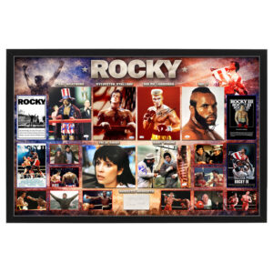 Rocky Cast Signed Framed Photo Display (JSA, ACOA, CA)