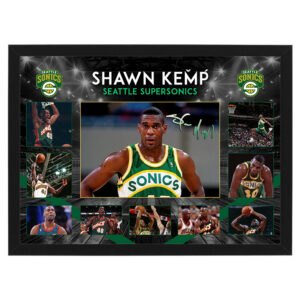 Basketball - Shawn Kemp Seattle SuperSonics Framed Large Photo Collage