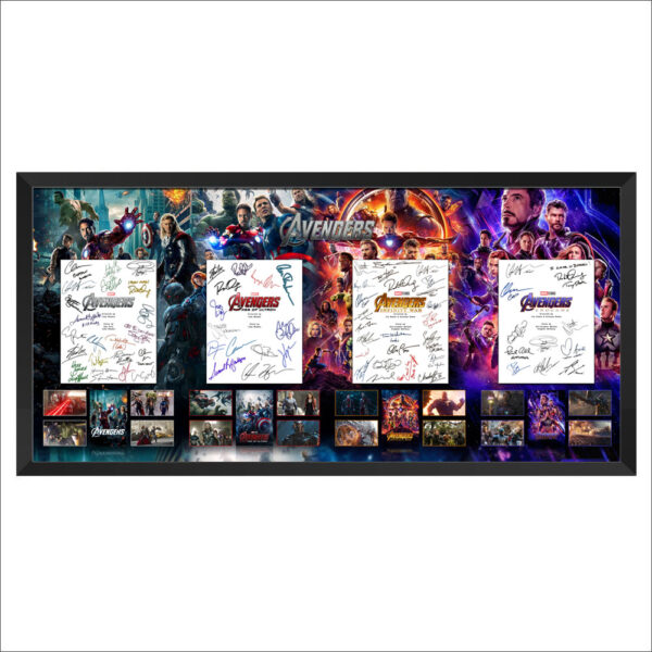 Cast Signed & Framed "Marvel Avengers" Movie Script Cover | Taylormade ...