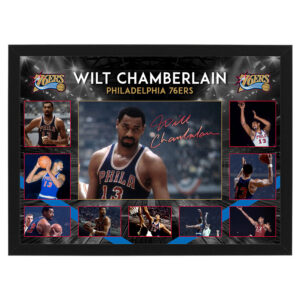 Basketball - Wilt Chamberlain Philadelphia 76ers Framed Large Photo Collage