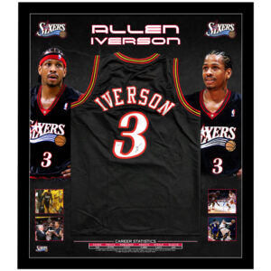 Basketball - Allen Iverson Signed & Framed Philadelphia 76ers Jersey (PSA)