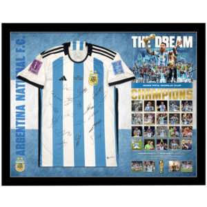 Argentina 2022 FIFA World Cup Champions Signed & Framed Jersey