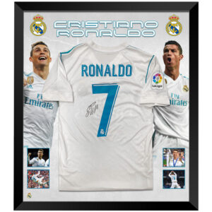Soccer – Cristiano Ronaldo Signed & Framed Real Madrid 2017/18 Jersey