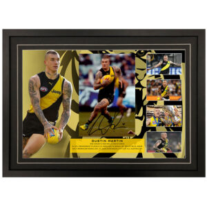AFL - Richmond Tigers "Dustin Martin" Signed & Framed 8x12 Photo Display
