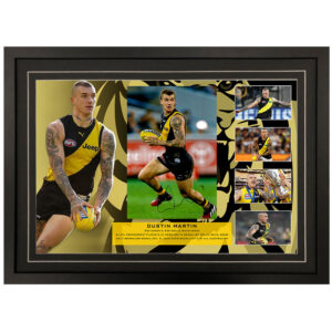 AFL - Richmond Tigers "Dustin Martin" Signed & Framed 8x12 Photo Display