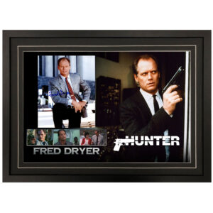 Fred Dryer - Hunter Signed & Framed 8x10 Photo Display B