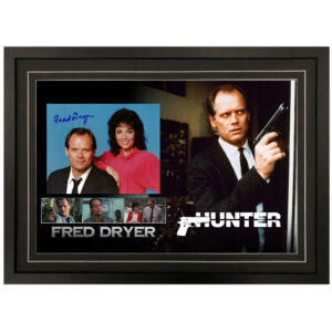 Fred Dryer - Hunter Signed & Framed 8x10 Photo Display C