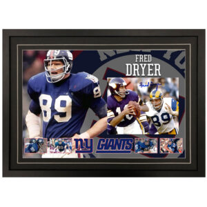 NFL – Fred Dryer New York Giants Signed & Framed  8x10 Photo Display