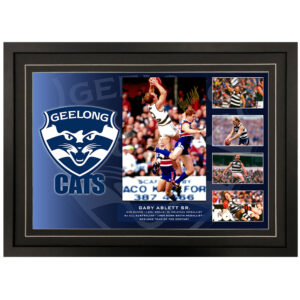 AFL - Geelong Cats "Gary Ablett Snr" Signed & Framed 8x12 Photo Display
