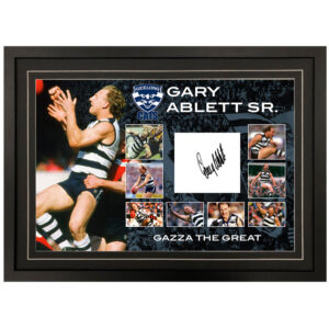 AFL - Geelong Cats "Gary Ablett Sr." Signed & Framed Signature Card Display
