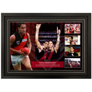 AFL - Essendon Bombers "Gavin Wanganeen" Signed & Framed 8x10 Photo Display C